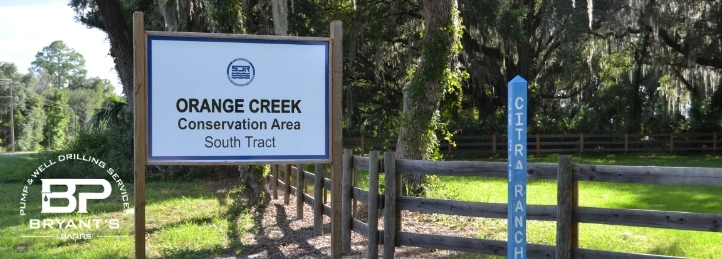 Orange Creek Conservation Area Signage