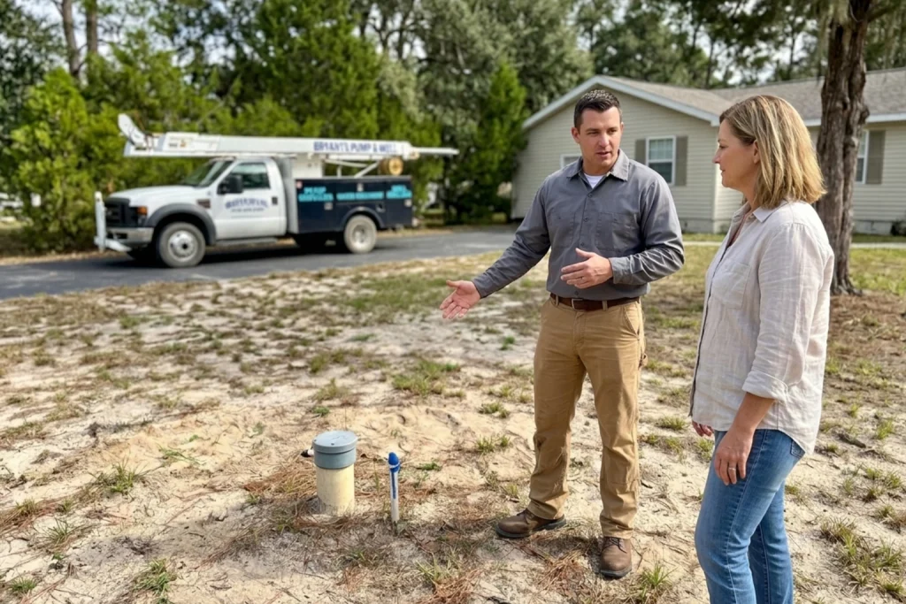Ocala property owner comparing shallow and deep wells