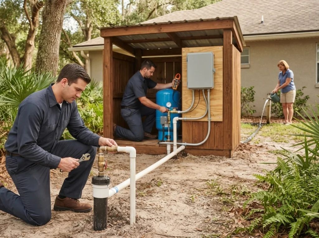 Small well components protecting pump performance in an Ocala home